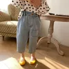 Pantaloni in denim larghi stile coreano primaverile Ragazzi jeans larghi moda ragazza casual 210708