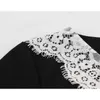 Robe Femme Lace Black Summer Dress 2021 V Collar Short Sleeve Retro Women 50s 60s Vintage Dresses Rockabilly Party Dress Swing Y1204