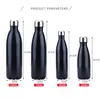 Custom Double-Wall Insulated Vacuum Flask Stainless Steel Bottle For Water Bottles Thermos Gym Sports Shaker 210615