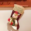 Borsa regalo calza di Natale Calzini pupazzo di neve di Babbo Natale Sacchetti di caramelle Regali natalizi per l'albero di Natale WY1376