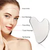 Roestvrij staal Gua Sha Sha Face Massage Tool Metal Gua Sha Board Scraper Spa Health Care verminderd wreedheid Anti-Aging Facial Sculptor