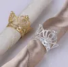 50 st Crown servettring med diamant utsökt servetter hållare servett spänne för hotell bröllopsfest bord dekoration da106