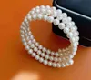 Explosive recommended multi-circle bracelet, high quality 5-6mm frhwater pearl bracelet, ladi fashion exquisite bracelet