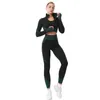 2/3 unids conjunto de yoga sin costuras gimnasio ropa de fitness traje de mujer ropa deportiva entrenamiento femenino leggings top ropa deportiva entrenamiento 210813