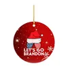 DHL Lets Go Brandon Christmas Tree Hanger Acryl Tag Home Holiday Decoration 4 Colors FN17