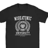 Cthulu et Lovecraft Miskatonic University Tee Shirt Hommes Call Of Cthulhu Necronomicon Funny Tees Crewneck Cotton Tops T 210629