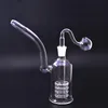 With glass oil burner pipe 8inch Stereo glass beaker bong Hookahs with Matrix Percolates recycler dab rig 14mm ash catcher bong