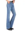 Sommar tunna mens flared ben jeans hög midja lång flare för män bootcut blue hommes bell botten jeans män 210622