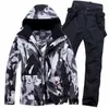 Skiing Jackets Ski Suit Men Winter Outdoor Windproof Waterproof Thermal Male Snow Pants Sets And Snowboarding Jacket