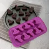 Bolo de Halloween Silicone Mold Bat Abóbora em forma de DIY Cozimento Molde Alimento Grau Chocolate Biscoitos Moldes Festival Bolos Ferramentas BH5337 TYJ