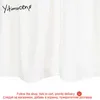 yitimuceng 2個の部品夏ショールハイウエストパフスリーブAラインソリッドホワイト韓国のファッションサンドレス210601