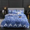 Niebieski marmurowy geometryczny wydrukowany łóżko set dzieci kołdry Dorosły prześcieradła dzieci i poduszki do poduszek Comforter Ding 61078 210615