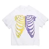 Hip Hop T-Shirt Men Sternum Patchwork Print Streetwear Tshirts Oversized Summer Short Sleeve Cotton Casual Tops