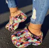 Sandales pour femmes plate-forme talons hauts mode d'été imprimé léopard jardin pantoufles décontracté confortable chaussures pour femmes chaussures de plage X0728