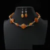 Örhängen Halsband Smycken Satser Vintage African Acrylic Bead Beads Statement Kvinnor Bröllopsfest Aessorie Ne + EA Drop Leverans 2021 TSUS4