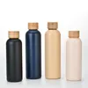 17oz Stainless Steel Vacuum Flask Bamboo Lids Vacuum Flask for Fitness Large Capacity Thermal Insulation Water Bottles