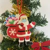 Party Supplies PVC Christmas Ornaments Barnleksaker Glada Chirstmas Tree Hängande Pendants Familjekedjor för hem 39 stilar
