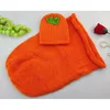 Saco de dormir recém-nascido tomate laranja sunshine sunflower foto adereços infantil algodão morne handmake malha manual camisola presente lembrança