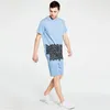 Running Tracksuit Men Summer Jogger Sportswear Mens Set Shorts + T Shirt Two Piece Set Fashion Print Men's Suett Sweatsy Male