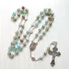 Italien Hot Sale Retro Rosary Katolska smycken Virgin Jesus Christian Religion Män och kvinnor halsband2593333