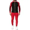 Ensemble de survêtement de mode rayé Hommes Marque Sweat Suit Mens Sport Set Seatshirts Pantalons de survêtement 2 pièces Jogger Track Suit 201210