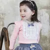 Frühling Herbst Winter Schule Mädchen T-shirts Kleidung Kinder Weiß Langarm Spitze Schleife Mädchen Tops Und Bluse Baby Kleinkind Kleidung 2022019849985