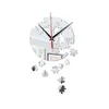 Horloges murales Puzzle créatif en trois dimensions horloge miroir salon chambre décoration personnalité Art