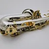 Yanagisawa SC-9937 Liten krökt Neck B Flat Nickel Silver Plated Brass Sopran Saxofon Brand Instrument för studenter med fall