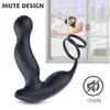 Masaje 10 Frecuencia Vibrador móvil Control de aplicación Masajeador de próstata Eyaculación retardada Anillo para pene Anillo para pene Máquina sexual Juguete erótico para adultos