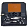 Univinlions 5,5" Ciseaux à cheveux Accessoires de barbier Kit de ciseaux de coiffure professionnels Ciseaux de coupe de cheveux Outils d'amincissement de barbier en acier japonais