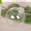 Décorations de noël boules transparentes en plastique Transparent bricolage boule suspendue ornements pour la maison arbre de noël