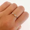 Bagues en Zircon plaqué or 18 carats, couleur personnalisable, anneaux de mariage modernes pour femmes, bijoux