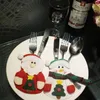 クリスマスの装飾サンタのテーブルの装飾雪だるまClaus Elk Tableware Holdersの家族パーティーディナーのための装飾