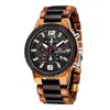 腕時計の大きなサイズの男性は、木製の豪華なクロノグラフ腕時計品質QuartzムーブメントカレンダーRelogio Masculino 2021 Wach MA219yを見る
