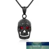 Titane Acier Or Noir Couleur Crâne Pendentif Collier avec CZ Cristal Punk Rock Hommes Bijoux Frère Cadeau Usine prix conception experte Qualité Dernier Style Original