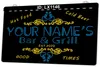 LX1146 Your Names Bar Grill Cibo caldo Birra fredda Good Times Light Sign Dual Color 3D Engraving