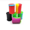 Caixa recipiente de óleo de cera de tambor 11ml, bolsa com pendurar dab, antiaderente, jarra de silicone, lata de silicone, recipientes de armazenamento coloridos, caixa de ferramentas