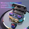TWS Bluetooth Trådlösa hörlurar 3200mAh Laddningsbox Hörlurar 9D Stereo Sport Vattentät Earbuds Headset med MIC