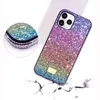 Luxury Gradient Rainbow Bling Glitter Diamond Bumper Fodral TPU PC COVER FÖR MOTO G8 POWER LITE G9 ONE FUSION 5G PLUS E7 G SPEL 2021 LG STYLO 6 7 K22 Google Pixel 4 4A XL 5