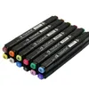 Art Marker 168 kleuren alcohol gebaseerde markeerstift aquarel penseel pen schets marker dubbele tip tekening kunst penseel pen 2102262441595