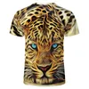 Magliette da uomo Magliette da uomo T-shirt stampata in 3D stile estivo con stampa animalier Casual Hip-hopcasualT-shirt oversize