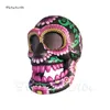 Customized Hanging Inflatable Skull Model Purple Pendent Air Blown Devil Head Bone Balloon For Halloween Party Decoration