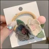 Hair Accessories Baby, Kids & Maternity Women Girls Knitting Wool Two Flowers Simple Elastic Bands Cute Rubber Band Scrunchie Headband Fashi