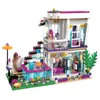 swimming pool Good friend series big pop star girl villa Building-block Toys Compatible with Educating Children Christmas Gifts Q0624