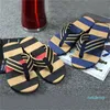 2022 fashion men summer stripe flip flops shoes sandals male slipper flipflops eva mixed colors flat with shoes