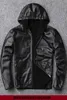 Sheegskin кожаная куртка мужчины густые теплые меховые пальто кашемировые топы осень верхняя одежда пальто толстовки черный мотоцикл байкер с капюшоном повседневная куртки