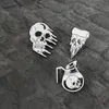 20 teile/los Europäische Teekanne Schädel Cowboy Pins Abzeichen Rose Skeleton Legierung Farbe Broschen Unisex Halloween Kleidung Pin Schmuck Accesso260k