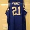 Nikivip Custom Retro #21 Tayshaun Prince College Basketball Jersey Men costura azul branco qualquer tamanho 2xs-5xl Nome ou número