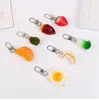 Creative Harts Durain Dumpling Orange Fried Eggs Fruit Nyckelkedja för kvinnor Handgjorda väskor Purse Keyrings Funny Food Keychain Wholesale