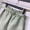 Pantaloncini in pelle PU a cintura in stile coreano in stile coreano